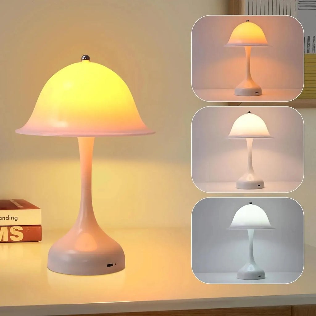 Wireless Dimmable LED Bedside Lamp | USB Rechargeable Touch LED Table Lamp QXL