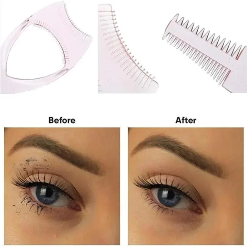 3-in-1 Mascara Shield Eyelash Comb & Applicator Tool Mascara Shield Tool QXL