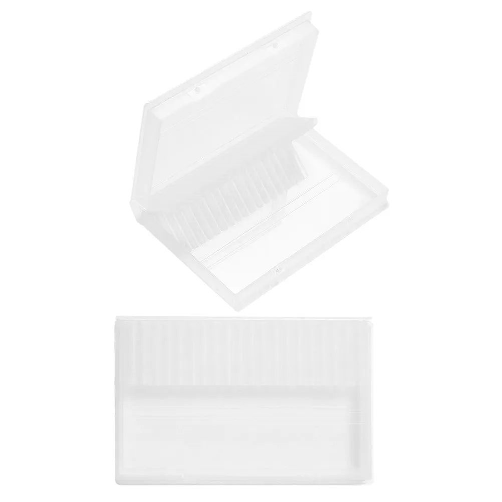 2-Pack Nail Drill Bit Organizer Case | Flip Cover Storage Box Nail Bit Organizer QXL