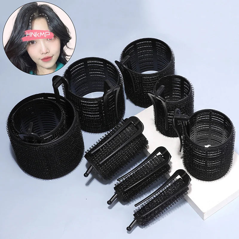 Heatless Hair Root Curler Roller with Clip – Black Heatless Hair Roller QXL