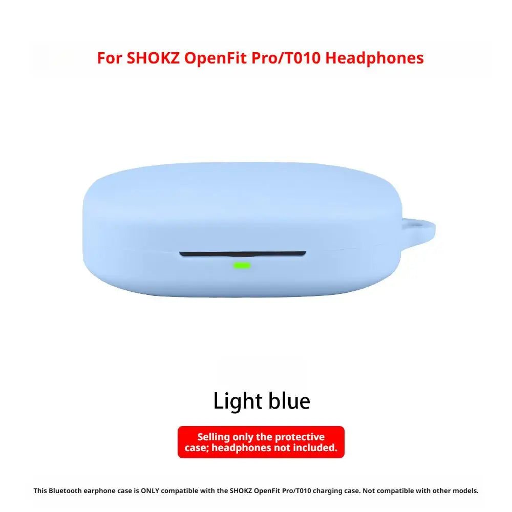 Silicone Case for SHOKZ OpenFit Pro | Shockproof Cover + Hook Headphone Case Cover QXL H