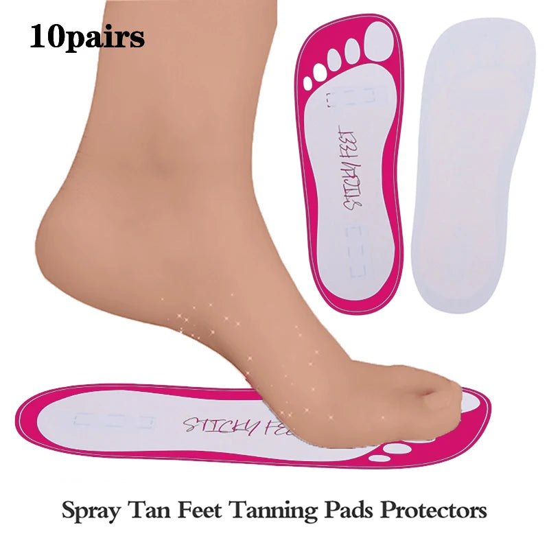 10-Pair EVA Spray Tan Foot Pads | Disposable Non-Slip Protectors Spray Tan Foot Pads QXL Onesize