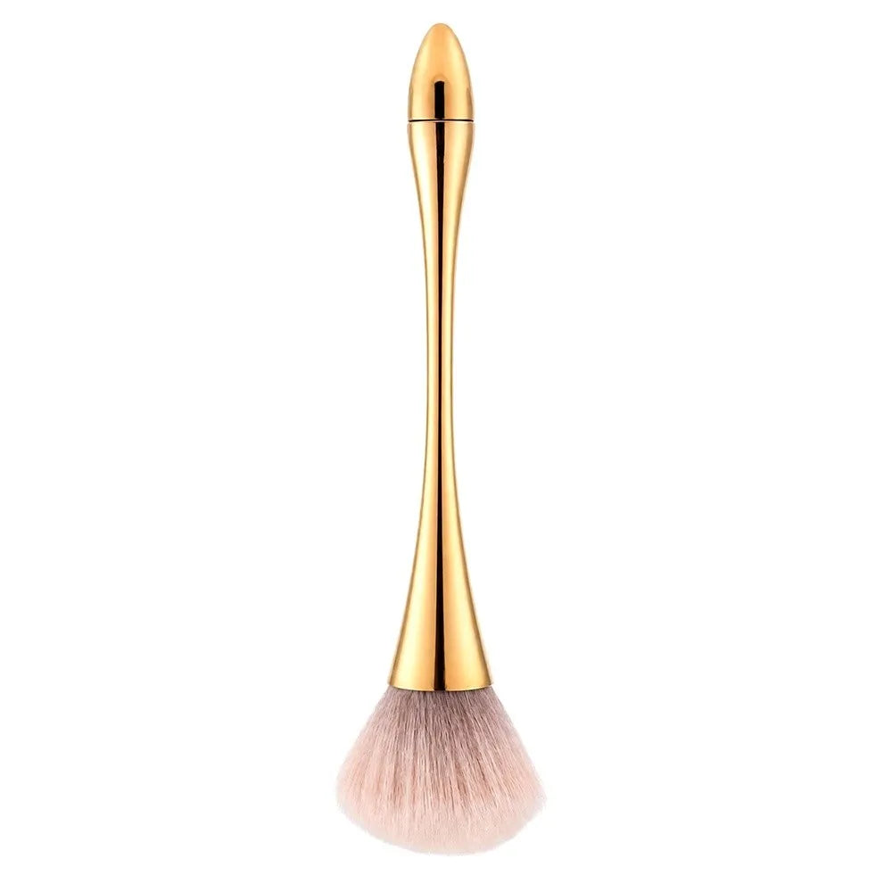 Soft Fluffy Nail Dust Brush | Large Gold Manicure Cleaner Nail Dust Brush QXL