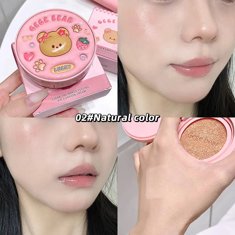 Gegebear Clear Nude Cushion Cream | Hydrating Foundation Cushion Foundation QXL 02