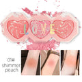 3-Color Cream Blush & Highlighter Palette | Waterproof Contour Cream Blush Palette QXL 01 shimmer peach