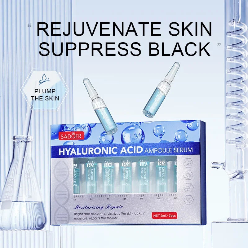 Sadoer Hyaluronic Acid Face Serum 7×2ml | Lift & Hydrate Facial Serum QXL
