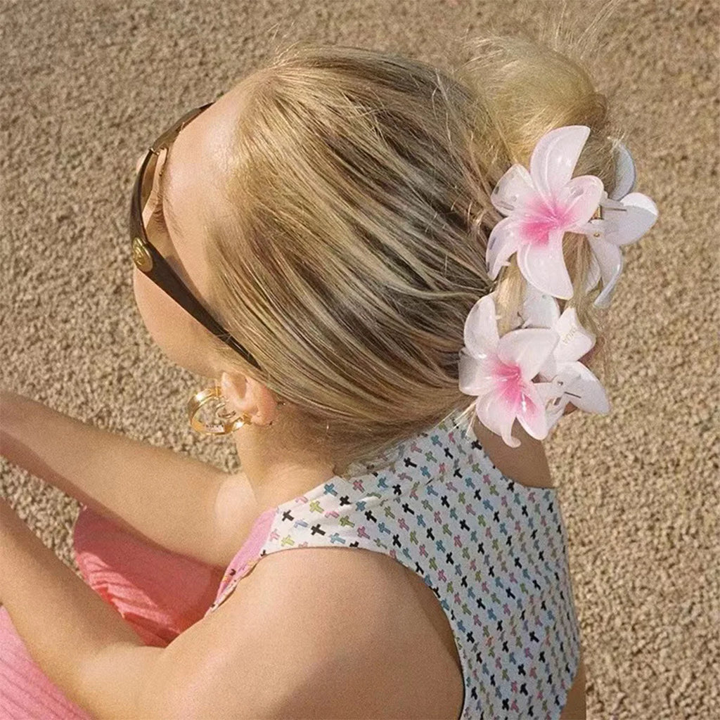 Flower Claw Clip Shark Hair Clip | Gradient Color Hair Claw Clip QXL