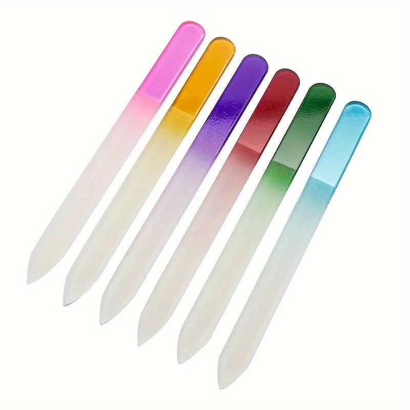 Crystal Glass Nail File Set | Manicure & Pedicure Tool 1–6 Pcs Glass Nail File QXL