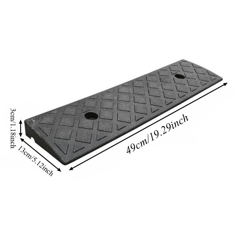 Portable Non-Slip Rubber Curb Ramp 3–10cm | Threshold Ramp Threshold Curb Ramp QXL High-3cm-1pc
