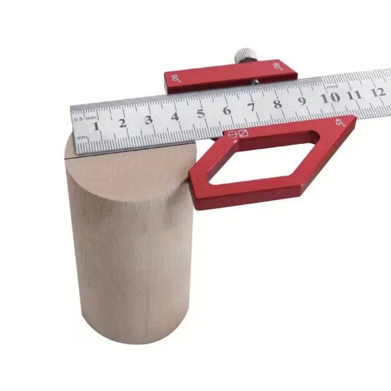 Aluminum Ruler Stop Block | 45/60/90° Woodworking Marking Clamp Woodworking Marking Tool QXL