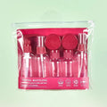 Travel Refillable Bottle Set – 8-Pc Cosmetic Travel Containers Travel Bottle Set QXL Wine red