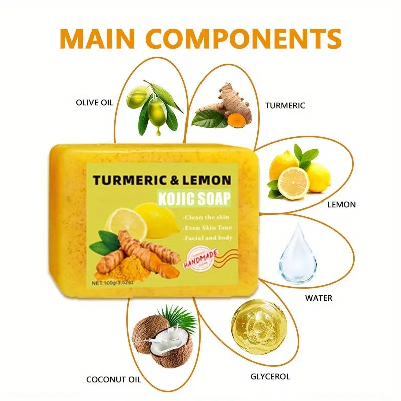 2-Pack Turmeric & Citric Acid Moisturizing Body Soap | All Skin Moisturizing Body Soap QXL