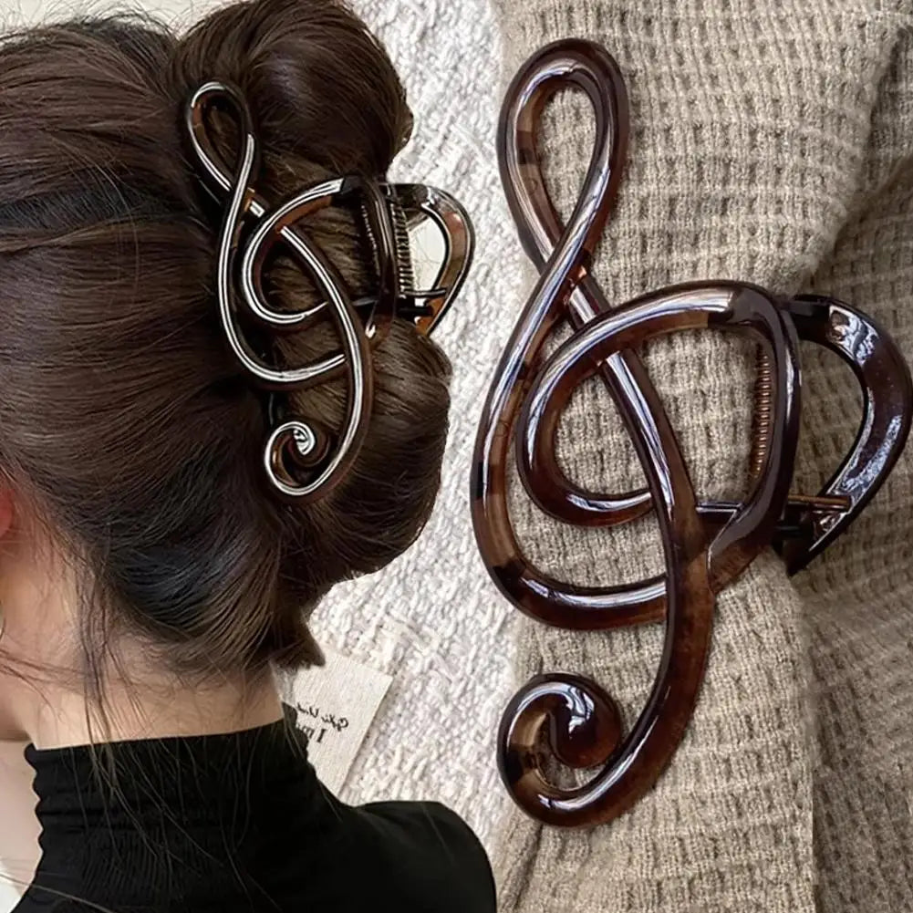 Large Floral Music Note Hair Claw Clip for Thick Hair Hair Claw Clip QXL