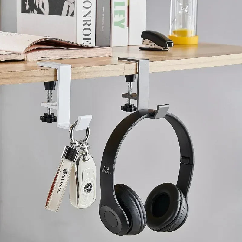 Adjustable Desk Edge Hook | Headset & Bag Hanger Organizer Desk Edge Hook QXL