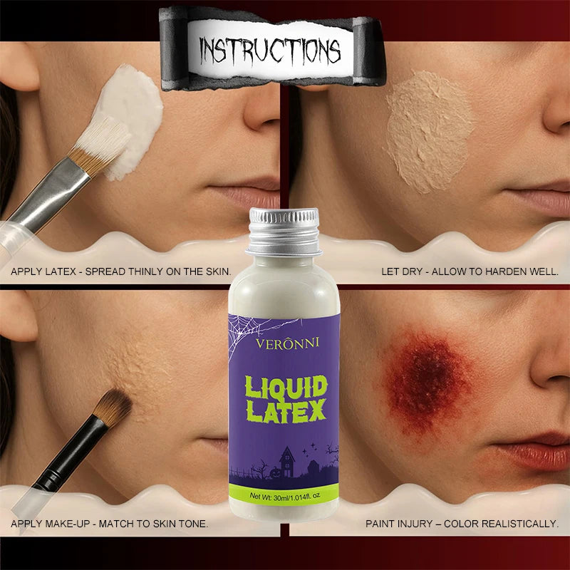 Halloween SFX Kit | Skin Wax, Fake Blood & Liquid Latex 3-Pc SFX Makeup Kit QXL
