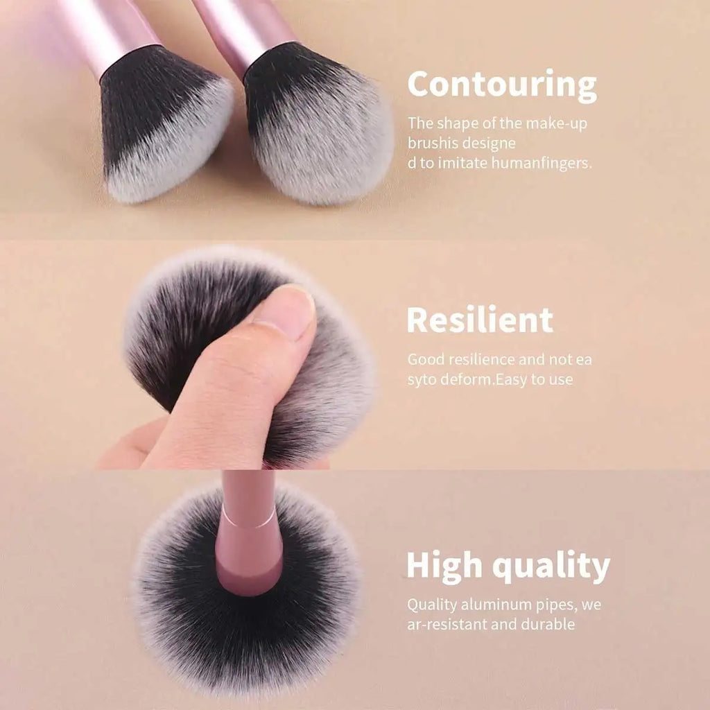 LUXEBLEND 2-Pc Dual-Ended Powder & Blush Makeup Brush Set Makeup Brush Set QXL