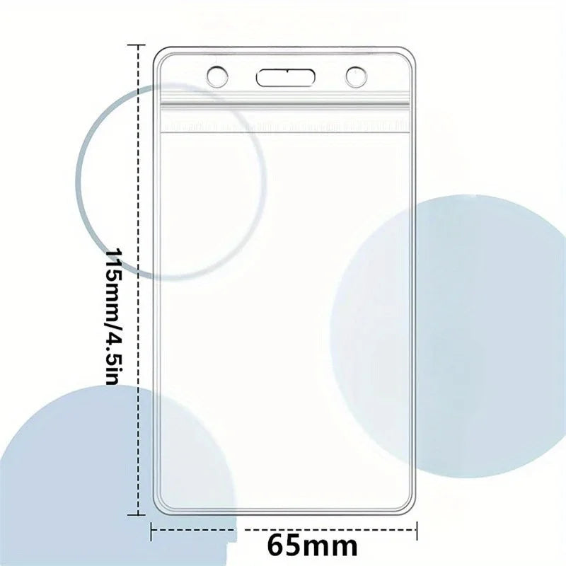 Waterproof Clear Plastic ID & Credit Card Badge Holder Case Card Badge Holder QXL