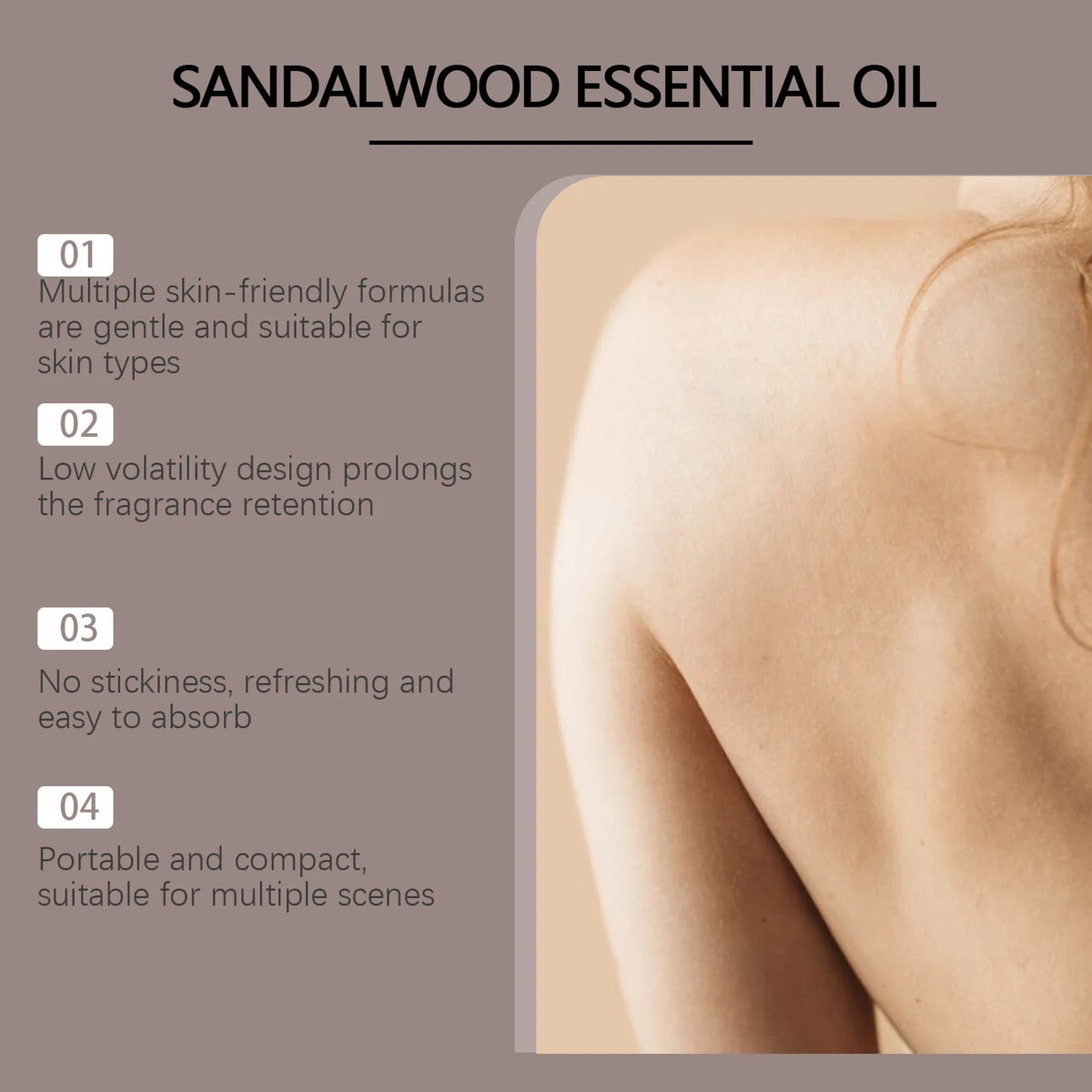 WIYUN Sandalwood Massage Essential Oil | 30/60/90ml Aromatherapy Aromatherapy Essential Oil QXL