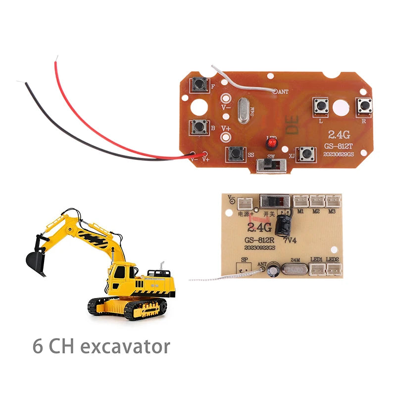 6CH 27MHz PCB Remote Control Set for RC Cars | 40-50m Range RC Control PCB Set QXL