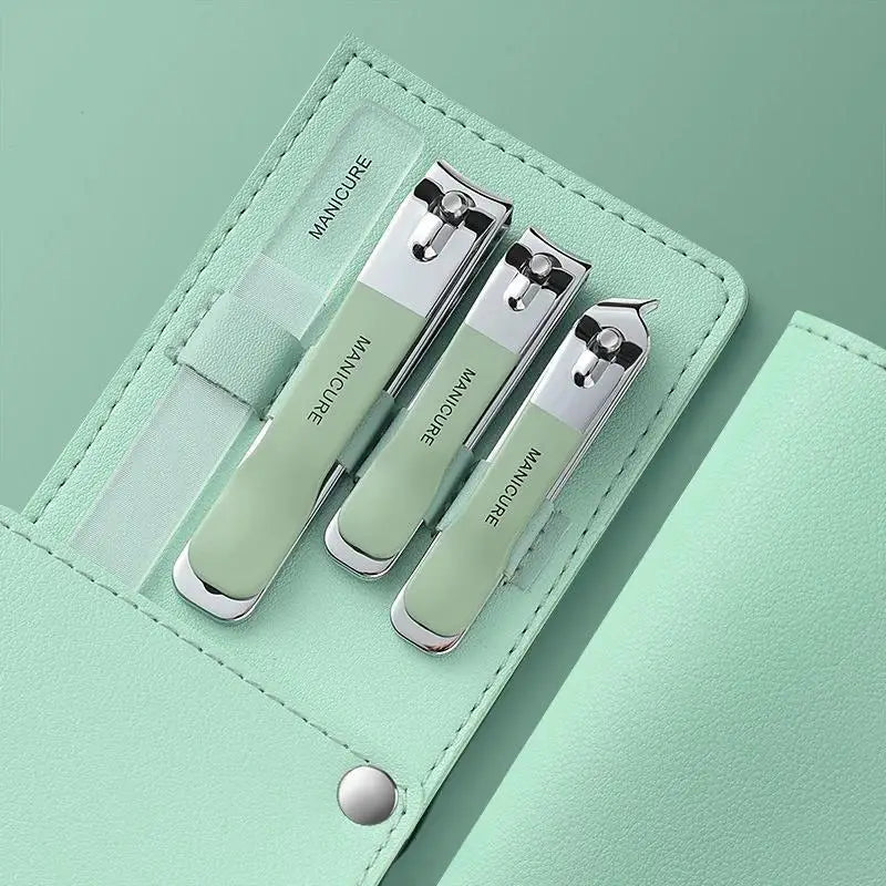 4-Piece Stainless Steel Nail Clipper Set | Manicure & Pedicure Nail Clipper Set QXL Green