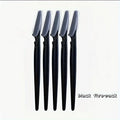 Eyebrow Razor Set 3/5/6-Pc | Stainless Steel Facial Trimmer Eyebrow Razor Set QXL 5Pcs Black