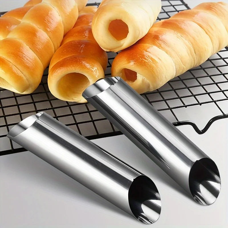 Stainless Steel Cannoli Tubes & Cream Horn Pastry Molds Pastry Baking Molds QXL