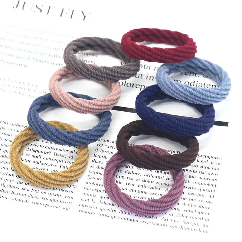 50-Pack Jacquard Hair Ties – High-Elasticity Women's Hair Bands Elastic Hair Bands QXL Colorful diagonal 50