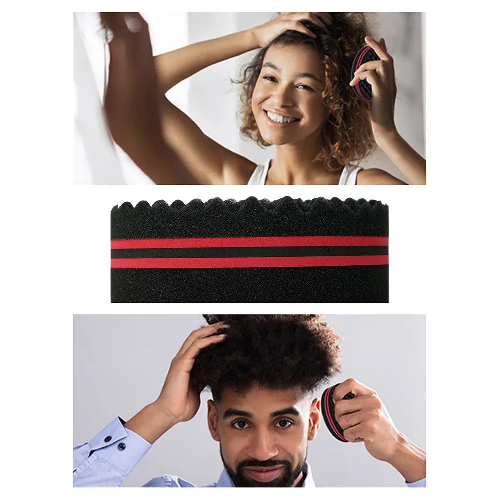 Wave Hair Brush, Carbon Fiber Pick Comb & Sponge Set Hair Styling Combo Set QXL