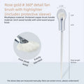 Fan-Shaped Goat Hair Highlighter Brush | Contour Makeup Highlighter Makeup Brush QXL GUOXIAONIU360 Detail