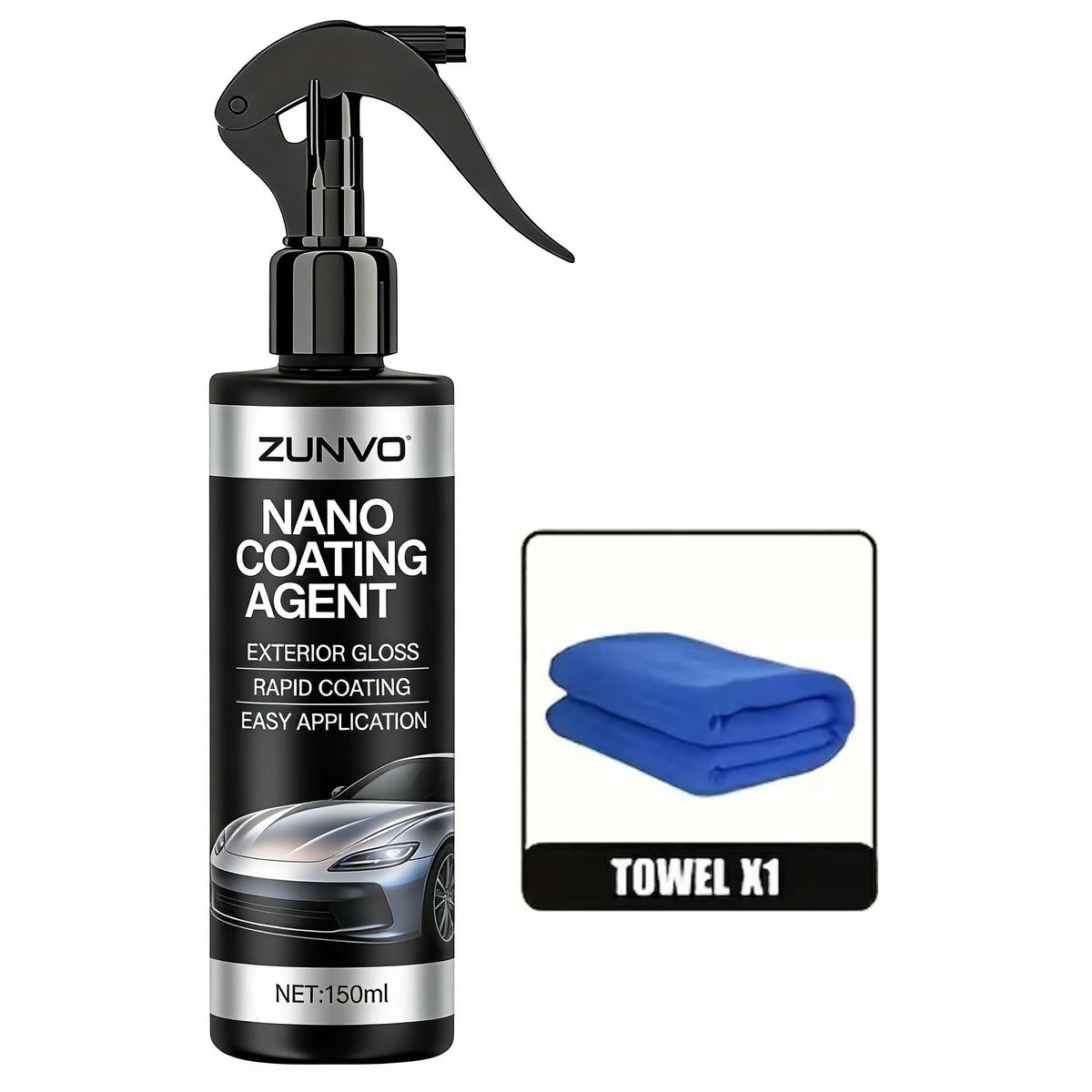 Car Nano Coating Spray – Exterior Gloss & Hydrophobic Shield Nano Coating Spray QXL