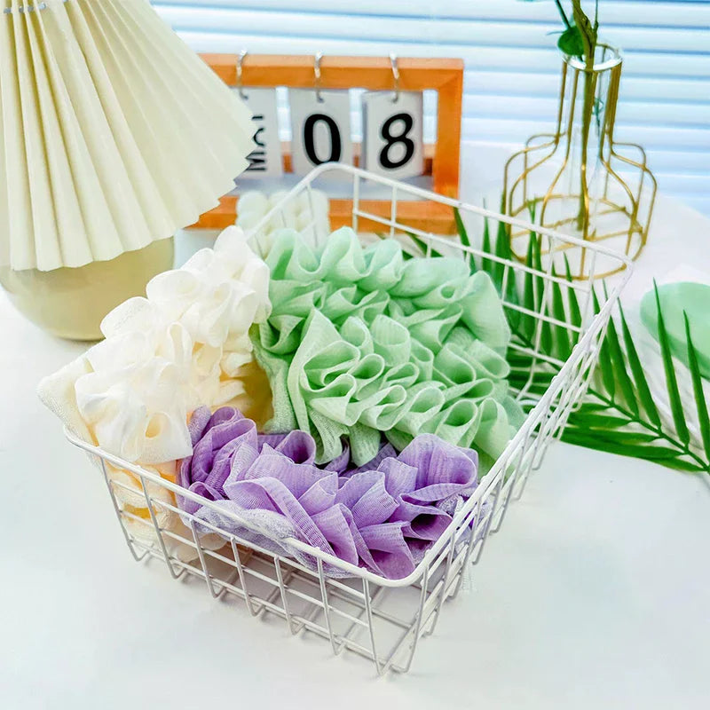 2-in-1 Exfoliating Loofah Bath Sponge with Drawstring Closure Exfoliating Bath Sponge QXL