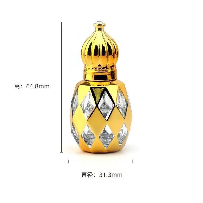 8ml Gold Glass Roll-On & Mist Spray Perfume Atomizer Bottle Perfume Atomizer Bottle QXL