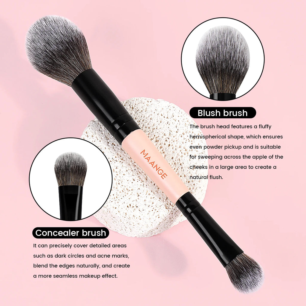 MAANGE 11-Pc Synthetic Makeup Brush Set with Storage Bag Makeup Brush Set QXL