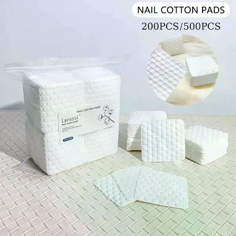 200/500-Pack Lint-Free Nail Cotton Wipes & Polish Remover Pads Nail Remover Wipes QXL