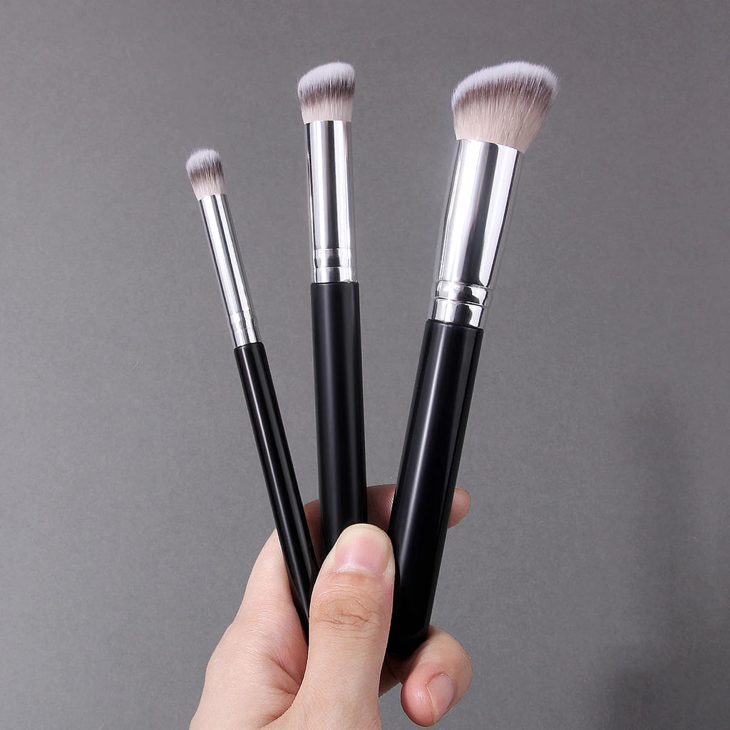 KOSSHOW 3-Pc Foundation & Concealer Brush Set | Flawless Finish Makeup Brush Set QXL