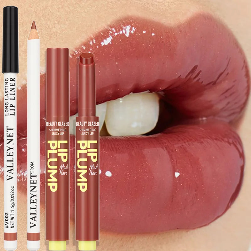 Beauty Glazed Matte Velvet Lip Liner & Lipstick Set – 2 Pcs Lip Liner & Lipstick Set QXL
