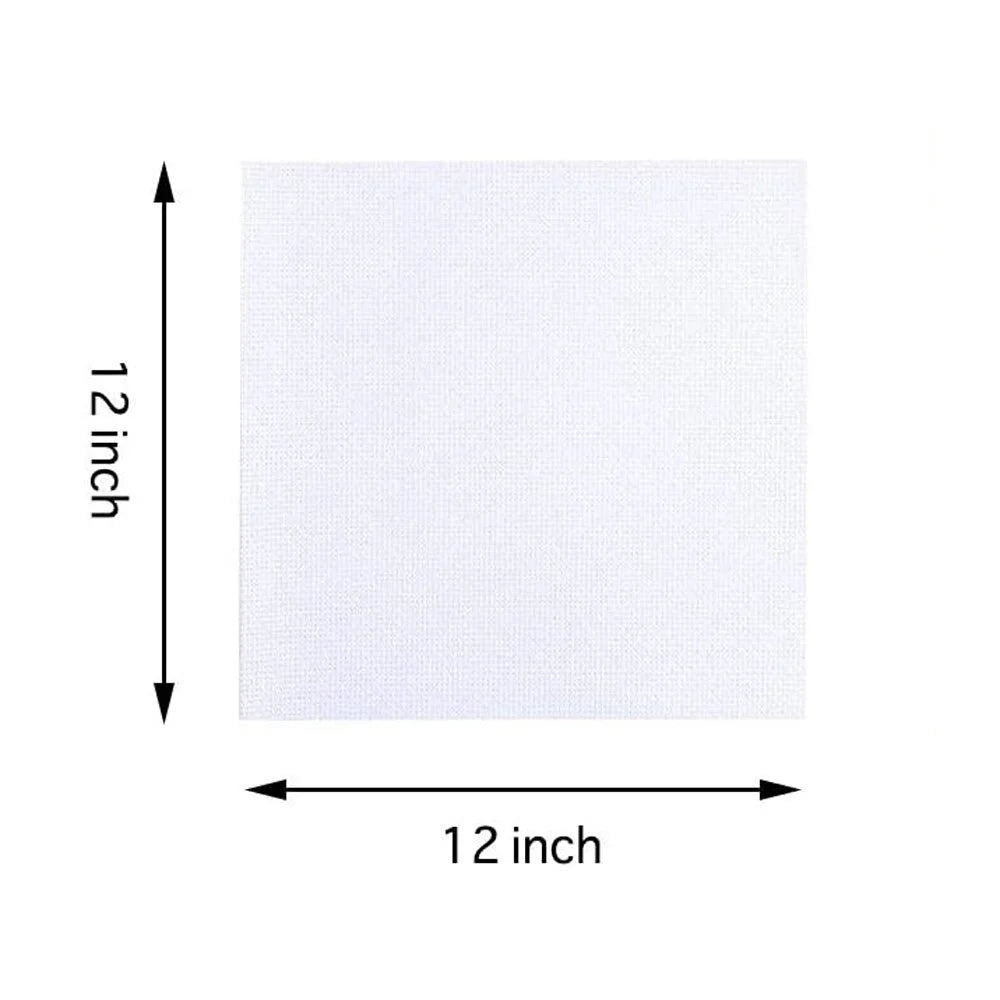 14CT & 11CT Aida Cloth Cross Stitch Fabric | Green Cotton Grid Cross Stitch Fabric QXL