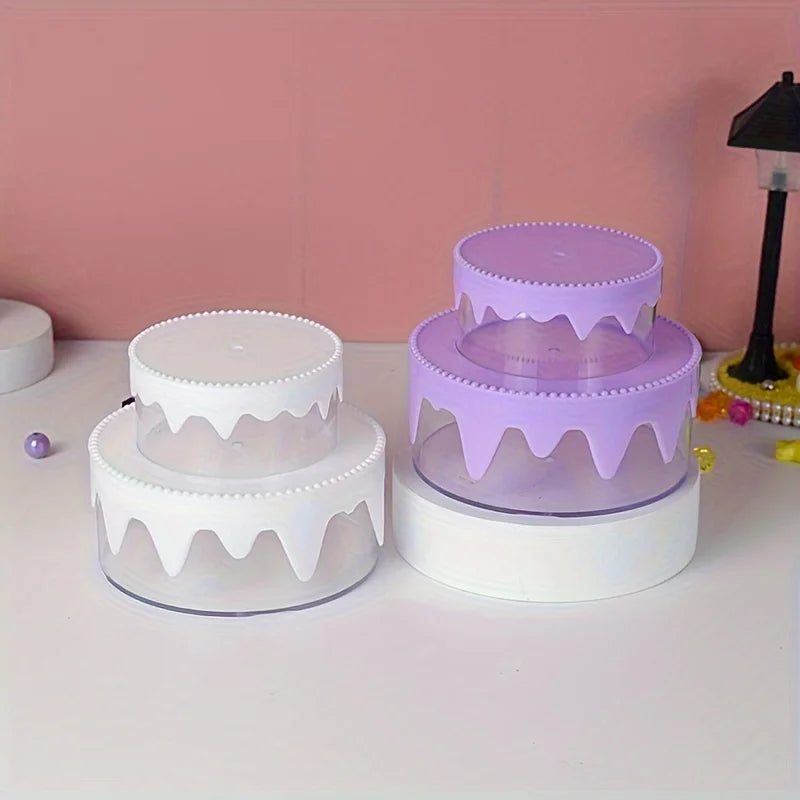 Cake Shape Double-Layer Jewelry & Watch Storage Box Gift Jewelry Storage Box QXL