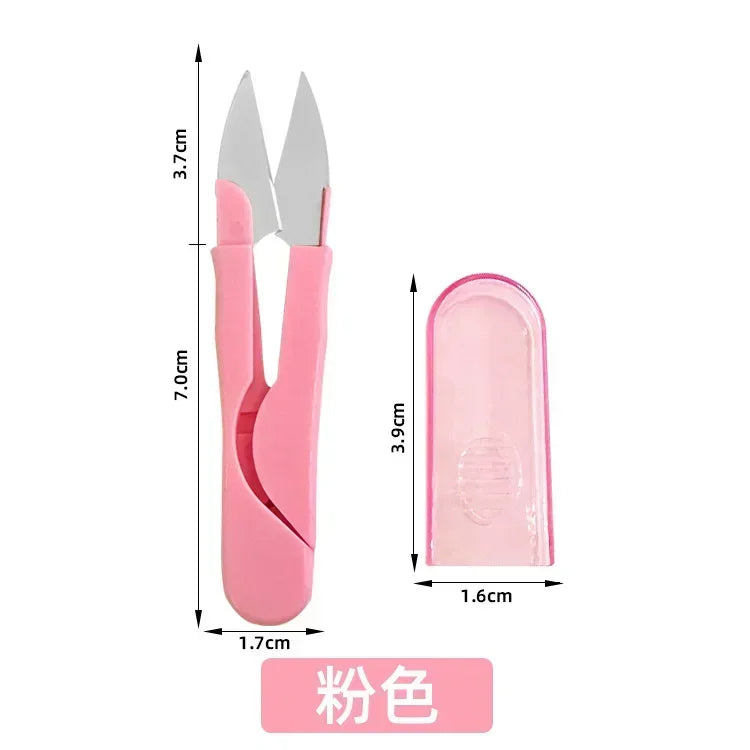 U-Shape Thread Cutter Scissors | Sewing & Embroidery Tool Thread Cutter Scissors QXL B333 -Pink