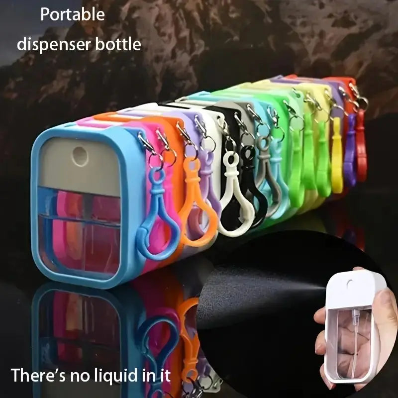 50ml Refillable Keychain Dispenser Bottle – Colourful & Reusable Travel Dispenser Bottle QXL