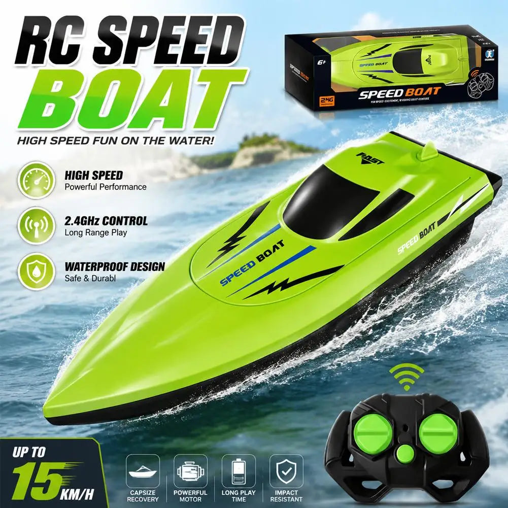RC Speed Boat for Kids 6+ | Dual Motor Remote Control Toy RC Boat Toy QXL