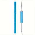 Double-Head Blackhead Extractor & Blemish Tool | Silicone Tip Blackhead Extractor Tool QXL blue