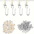 Curtain Pulley Hook Set | Silent Track Roller Accessories Curtain Track Hooks QXL 12pcs