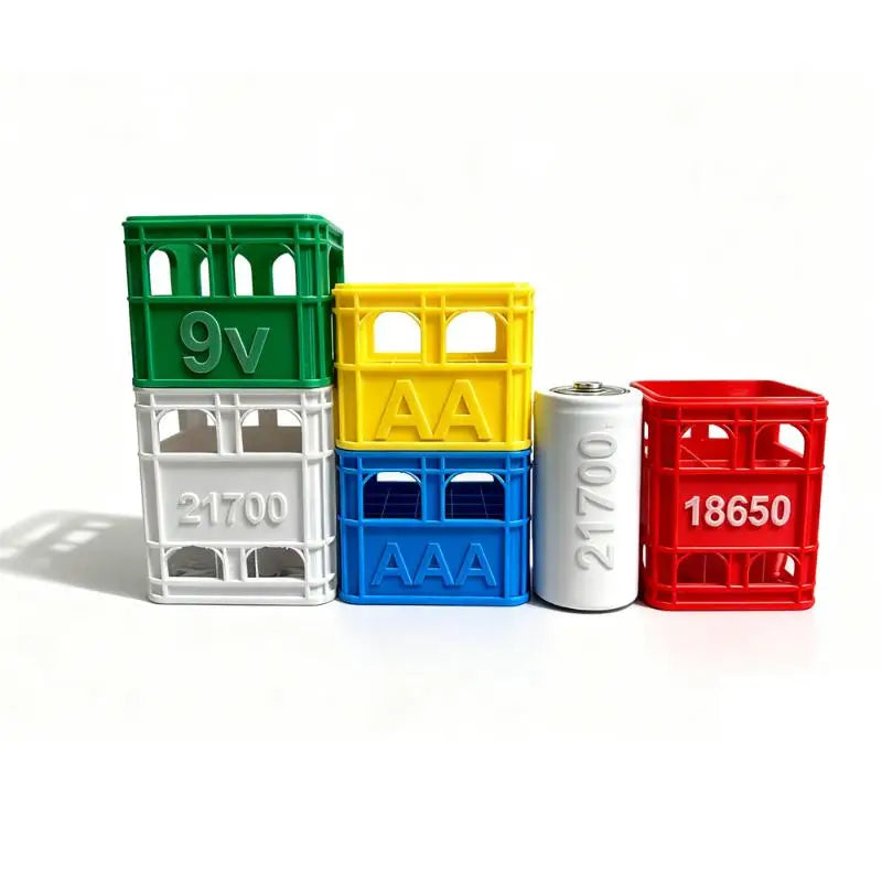 3D Beer Crate Battery Storage Box | AA AAA 18650 Stackable Battery Storage Box QXL