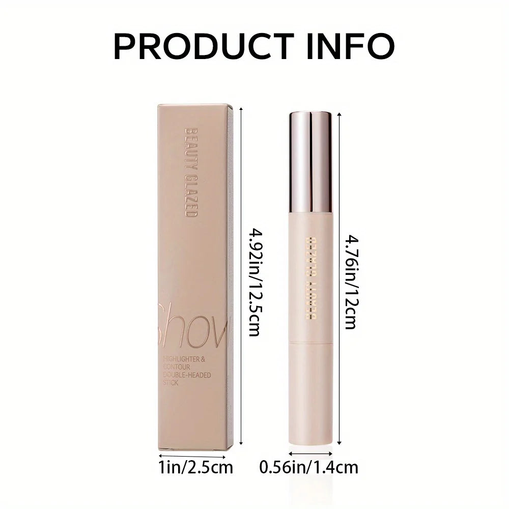 Beauty Glazed Double-Ended Highlighter & Contour Stick Contour Highlighter Stick QXL