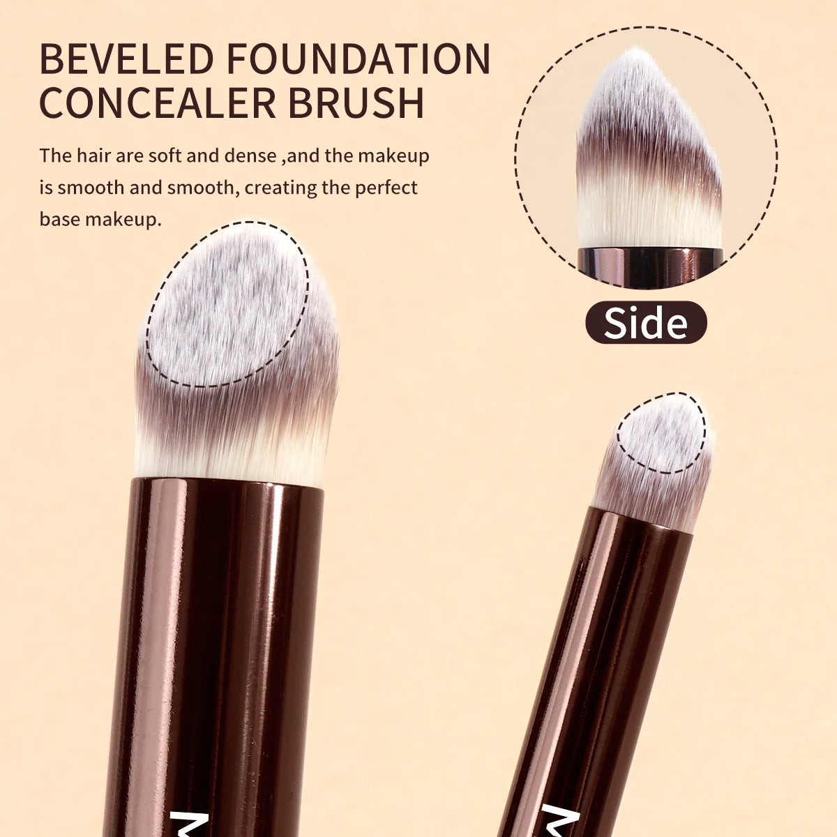 MAANGE 3-Piece Makeup Brush Set – Foundation, Concealer & Eyeshadow Makeup Brush Set QXL