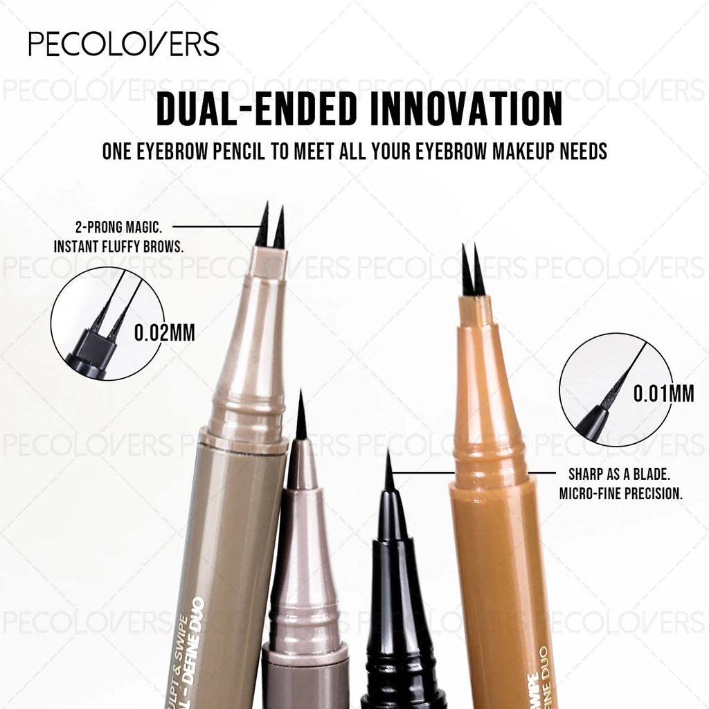 PECOLOVERS Two-Pronged Eyebrow Pencil | Brow Filling Pen Eyebrow Pencil QXL
