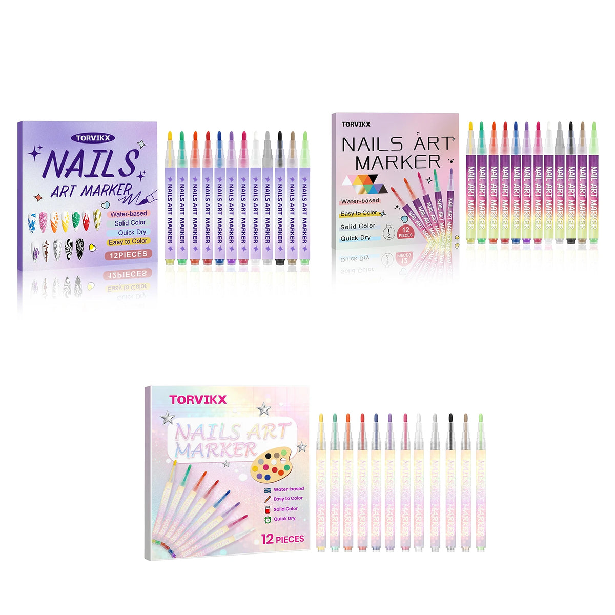 Nail Art Pen Fine Tip | Waterproof Quick Dry DIY Painting Nail Art Pen QXL