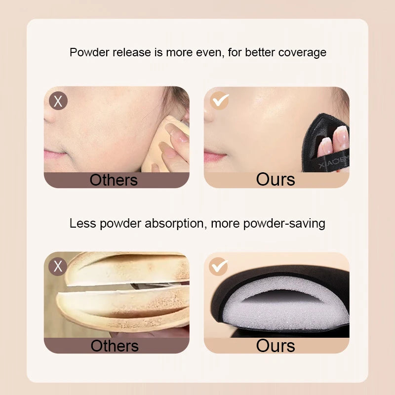 Triangle Makeup Sponge Set – Foundation Blender & Puff with Box Makeup Sponge Set QXL