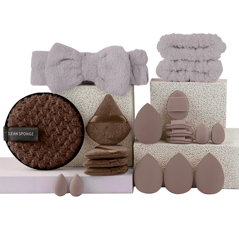 Triangle Makeup Sponge Set | Multi-Colored Mini Puffs 12–20 Pc Makeup Sponge Set QXL 20BR